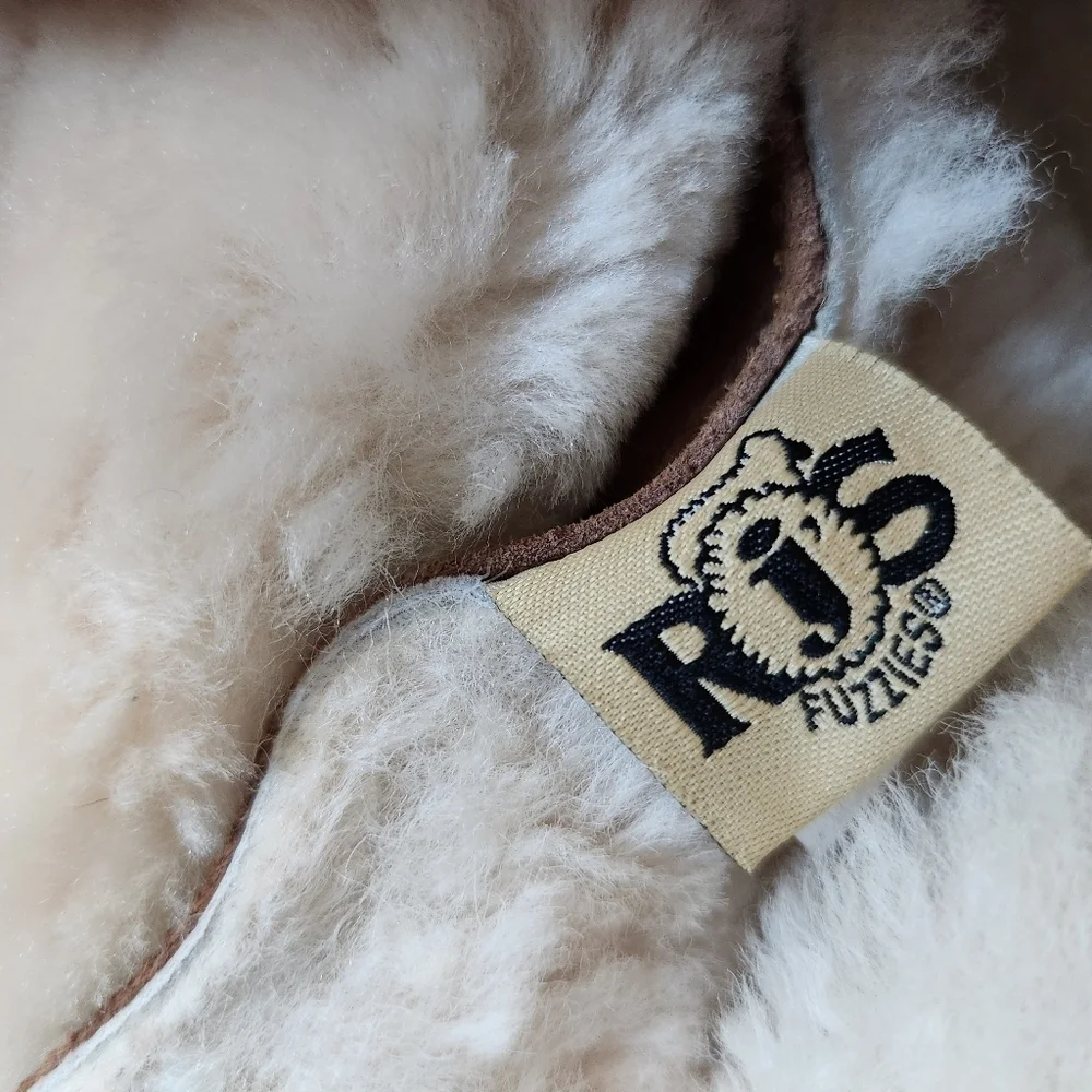 RJ’s Fuzzies Trixie Genuine Sheepskin Suede Convertible Ankle Boots Womens L11